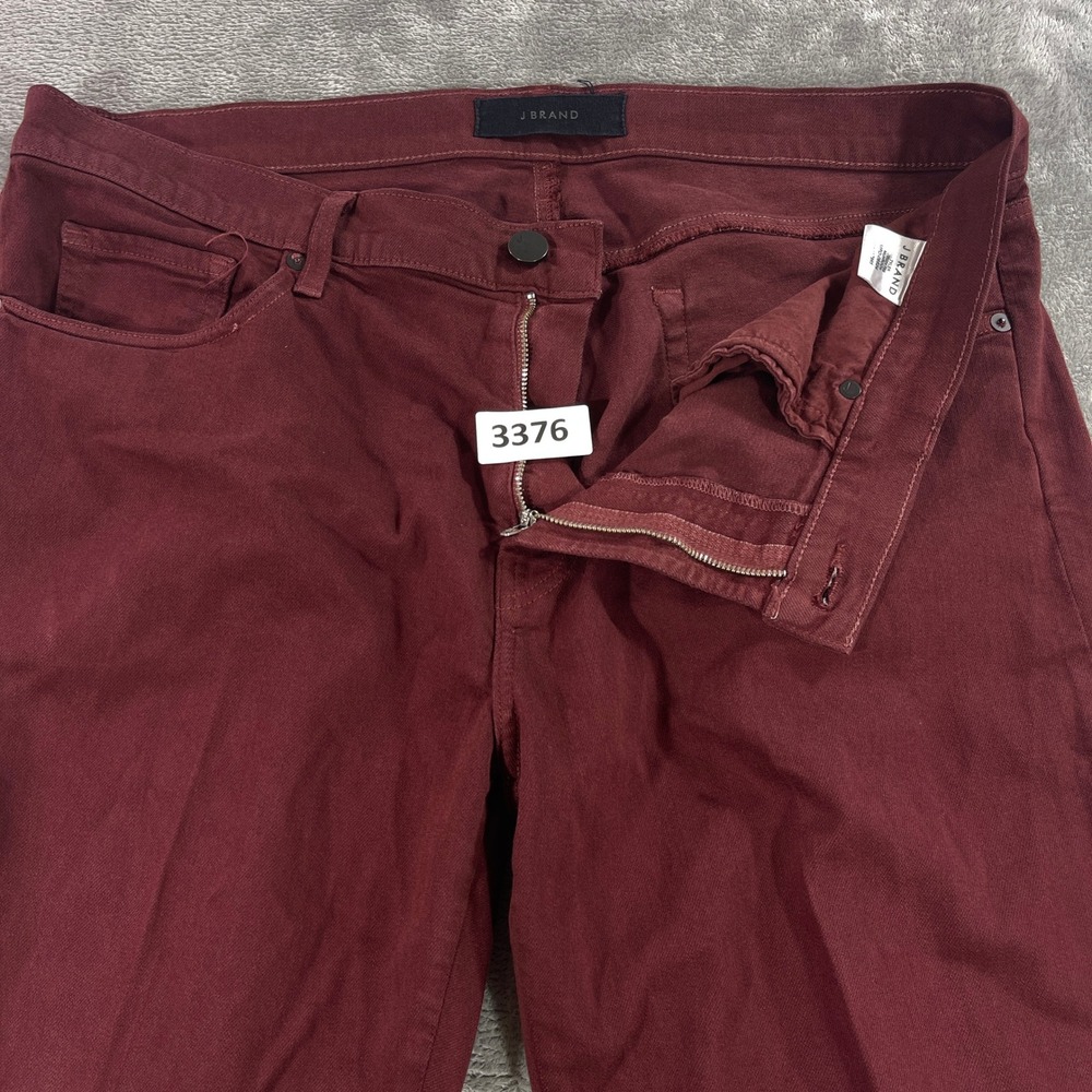 J‎ Brand Pants Mens 36 Burgundy Maroon Straight Leg Five Pocket Trousers